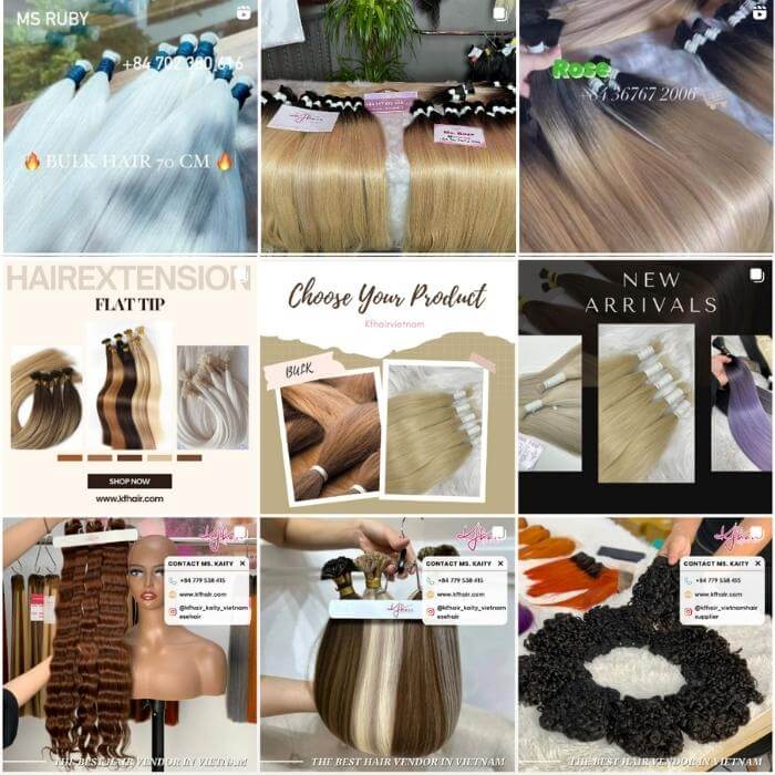 Some hair extension products from KFhair