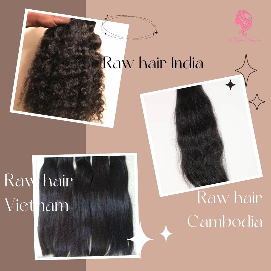 Origin and natural features of raw Chinese hair bundles are uneven