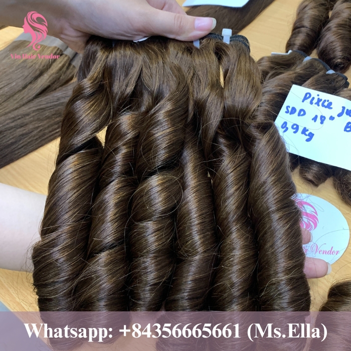 Quality funmi curly hair weft 5