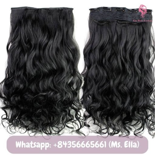 Vietnamese-human-hair-curly-clip-in-hair-extensions-W28-1