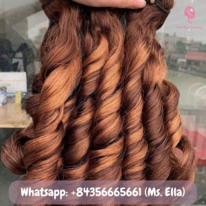 Vietnamese-human-hair-twist-curly-hair-weft-W34-4