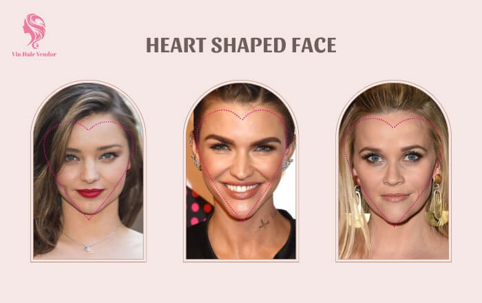 Characteristics to recognize heart-shaped faces