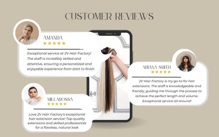 Many customers have good experiences with 2V Hair Factory's customer service