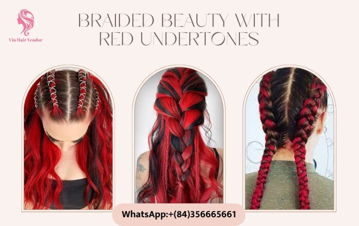Braided Beauty with Red Undertones