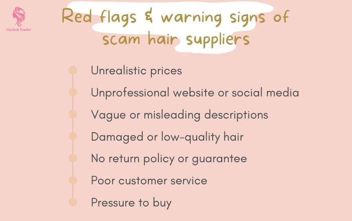 Red flags & warning signs of scam hair suppliers